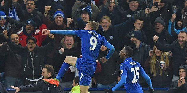 Jamie Vardy scored two in the win. His magic touch, absent so long this season, appears to be returning.