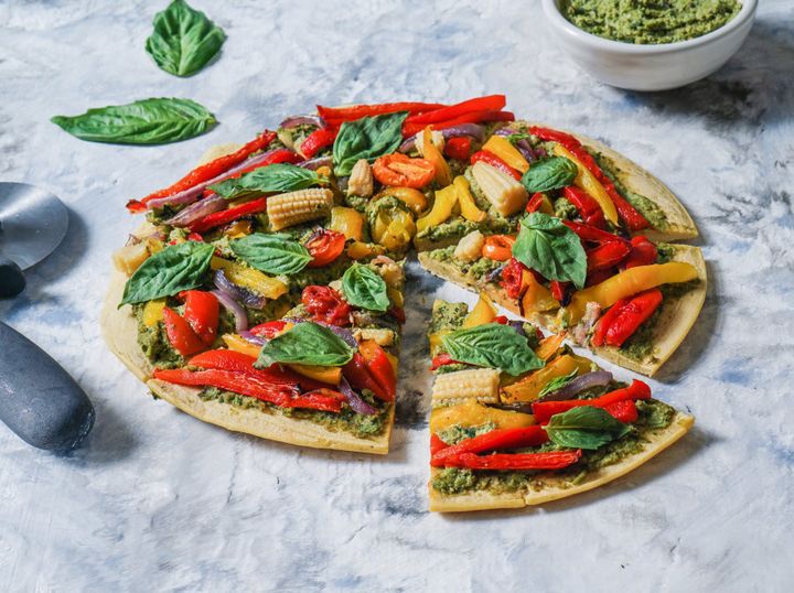 Tip: make your own pesto for your pizza base.