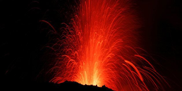 Italy's Mount Etna, Europe's tallest and most active volcano, spews lava on Feb. 28, 2017.