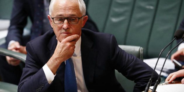 Prime Minister Malcolm Turnbull during Question Time at Parliament House