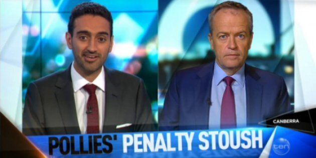Waleed pressed Bill Shorten on his position on cuts to penalty rates.