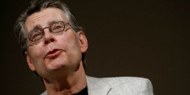 Author Stephen King speaks at a news conference to introduce the new Amazon Kindle 2 electronic reader in New York, U.S. on February 9, 2009. REUTERS/Mike Segar/File Photo