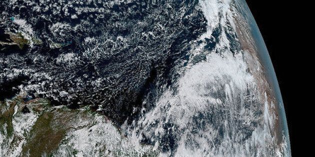 GOES-16 satellite image of the Earth