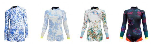 A selection of wetsuit designs from the current Surf &Swim collection.
