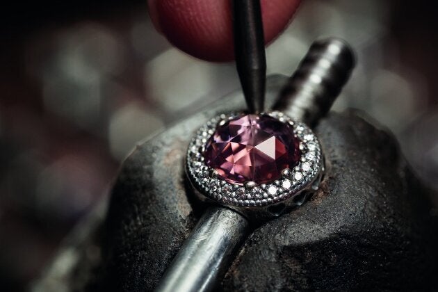 Every single piece is hand-finished, while each and every stone is individually hand-set.