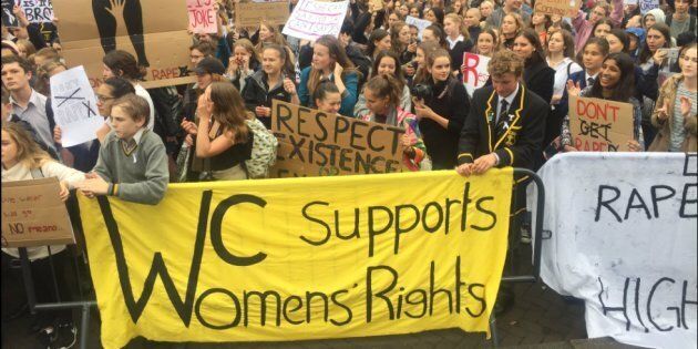 Hundreds took to the streets outside the NZ Parliament building to protest on Monday.