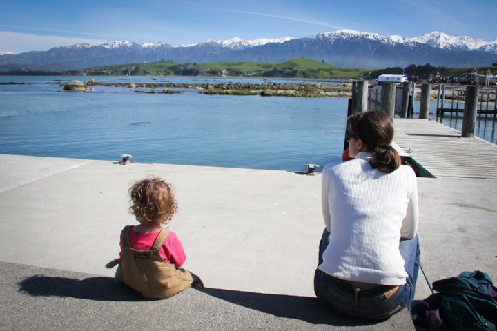 Waiting to go whale watching in Kaikoura.