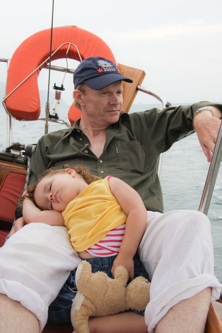 A tiring day out sailing on the South China Sea.