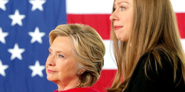 Chelsea Clinton and her mother, former Secretary of State Hillary Clinton.