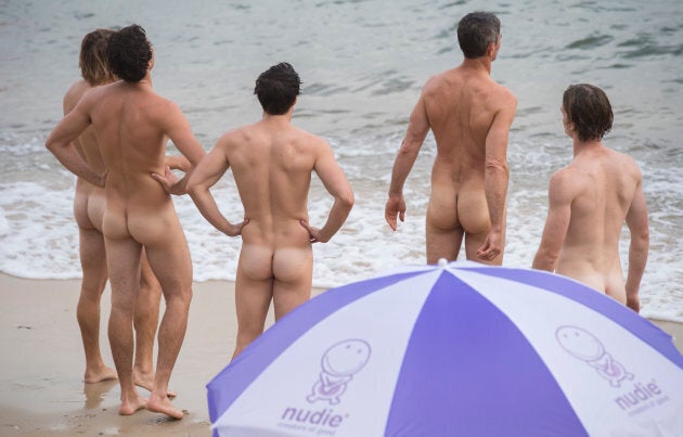 SYDNEY, AUSTRALIA - MARCH 19: (EDITORS NOTE: Image contains nudity.) Swimmers taking part in the 'Sydney Skinny' on March 19, 2017 in Sydney, Australia. The annual nude swim event encourages swimmers to raise money for a number of Australian charities and good causes. (Photo by James D. Morgan/Getty Images)