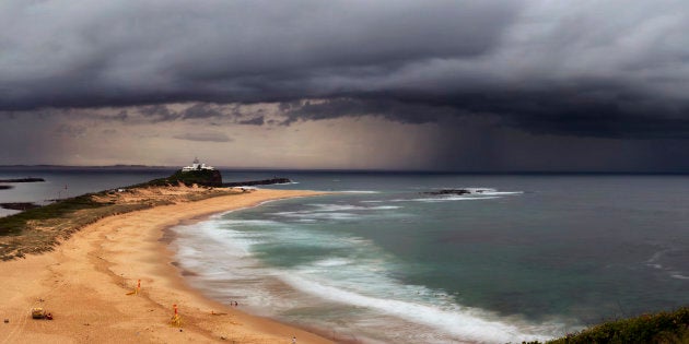 The man went missing from Nobby's Beach near Newcastle.