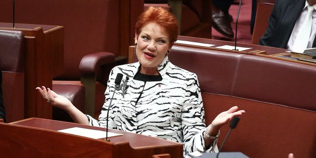 Pauline Hanson says far from being a racist, she's actually a racism victim herself