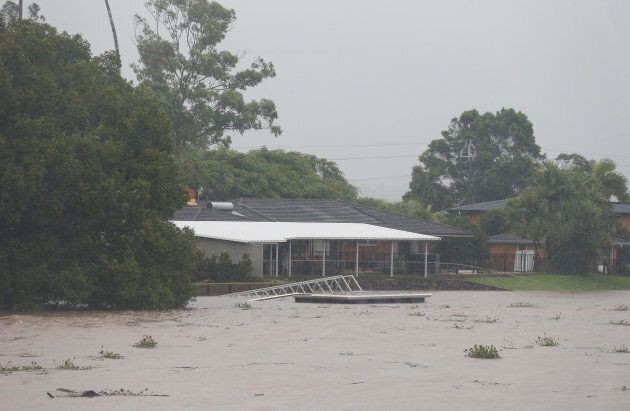 Floodwaters have reached north-eastern NSW in the wake of Cyclone Debbie.