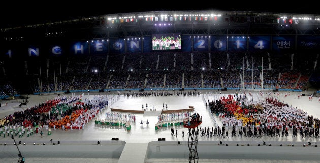 This was the Opening Ceremony of the 2014 Asian Games at Incheon, South Korea. Australia was not there, but we're looking to future ones.