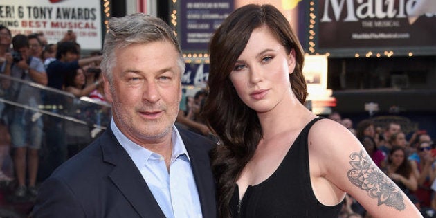 NEW YORK, NY - JULY 27: Alec Baldwin and Ireland Baldwin attend the New York premiere of Mission: Impossible - Rogue Nation at the AMC Lincoln Square in Times Square on July 27, 2015 in New York City. (Photo by Dimitrios Kambouris/Getty Images for Paramount Pictures)