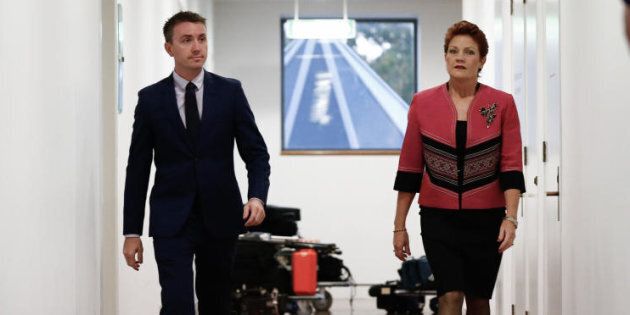 Senator Pauline Hanson and her Chief of Staff/adviser/pilot James Ashby.