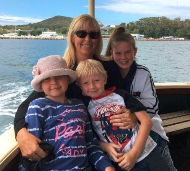 Stephanie King with her three children -- Chloe May, 8, Joseph, 7 and Ella Jane, 11. Chloe was the sole survivor of the Tweed River tragedy.