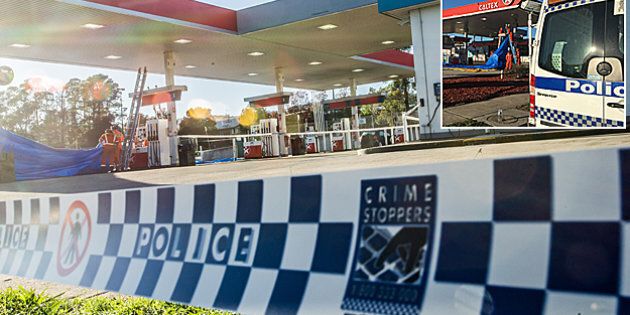 The Queanbeyan Caltex service station where a man was stabbed to death on Thursday. Photo by Karleen Minney.