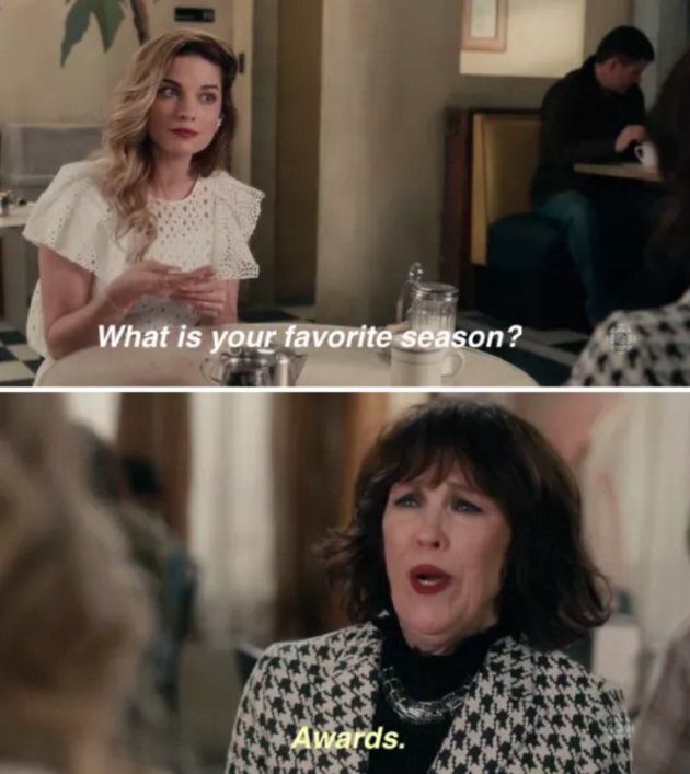 Catherine O'Hara and Annie Murphy star as Moira and Alexis Rose in "Schitt's Creek".