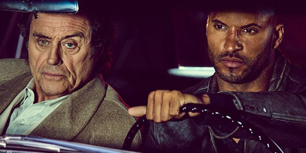 God that's good: Ian McShane and Ricky Whittle star in Bryan Fuller's 'American Gods'.