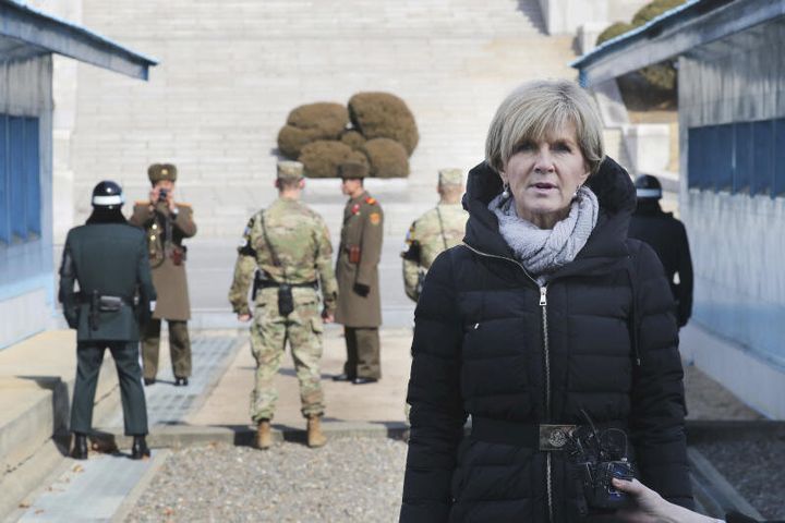 Julie Bishop visiting the DMZ on Feb 18, 2017.