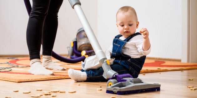 All my time was spent trying to find that sweet spot between her not being hungry, sleepy, bored, tired or upset, so I could get the bare necessities done.