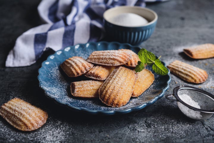 Madeleines, homemade traditional French small cakes.