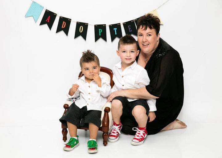 Jodie and her sons.