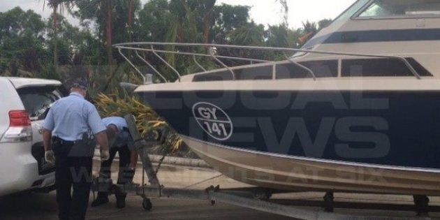 The boat seized near Cairns last week.