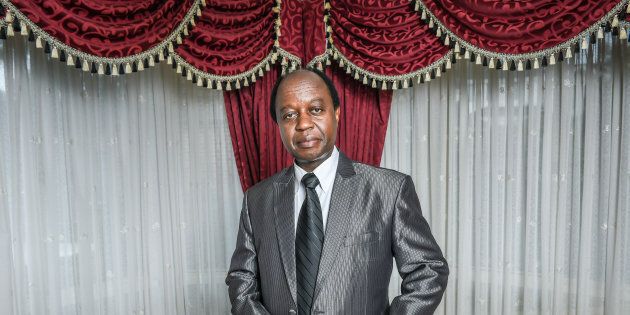 Portrait of Aggrey kiyingi Chairman Uganda Federal Democratic Organisation He was blocked from running as a candidate in the Ugandan Presidential election.