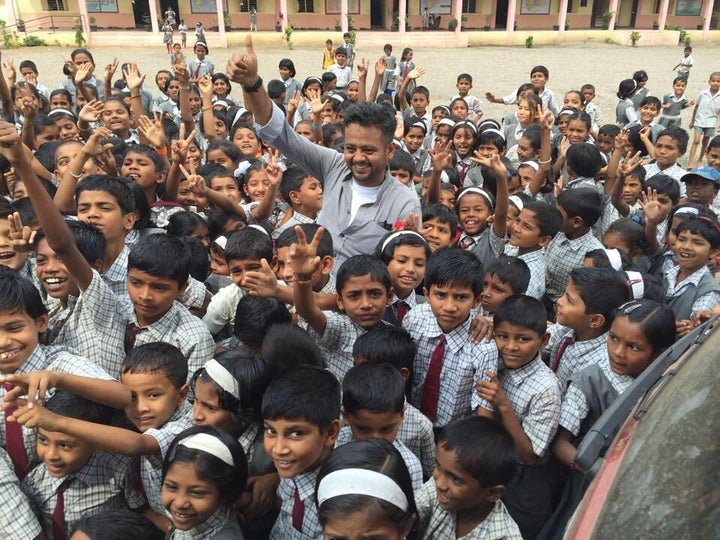 Here's an excited Fahim Vora who is known as the 'spiritual leader' of 'We Can't Wait.' Vora was the young man who met Balla on a train in Mumbai and invited him to local schools that had no toilets for girls.