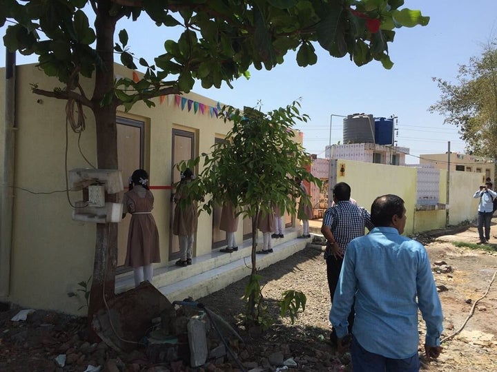 A brand new toilet block in a school in Nasic, India. Now the girls can stay at school without worrying about using local fields as toilets.