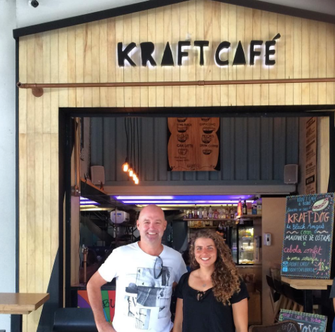 The girl from Ipanema at her favourite cafe.