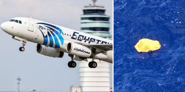 An EgyptAir Airbus 320 and wreckage found floating in the Mediterranean, which has not been linked to the flight.