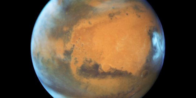 The Hubble Space Telescope snapped this image of Mars just days before the red planet's opposition on May 22.