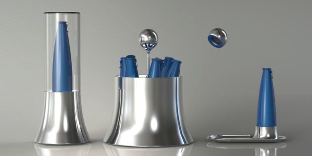 It's a little bit fancy... The Kareem Rashid-designed barware range for PepsiCo, featuring aluminium crafted bottles.