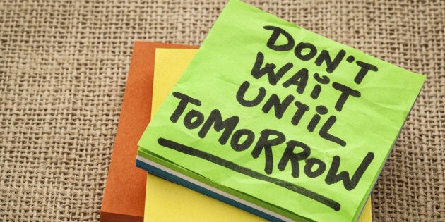 Tips for procrasinators: keep reminding yourself to stop putting off tasks that you need to finish!