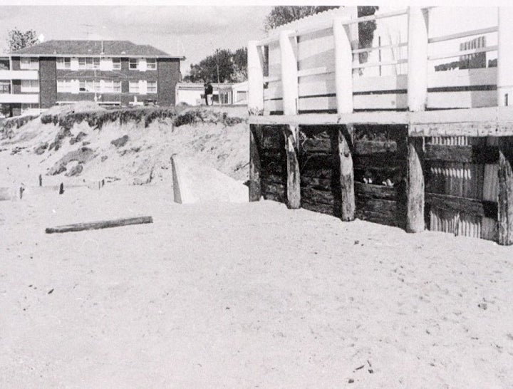 Collaroy coastal erosion in 1967.