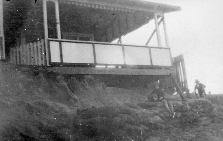 Beach erosion in 1945 at Collaroy.