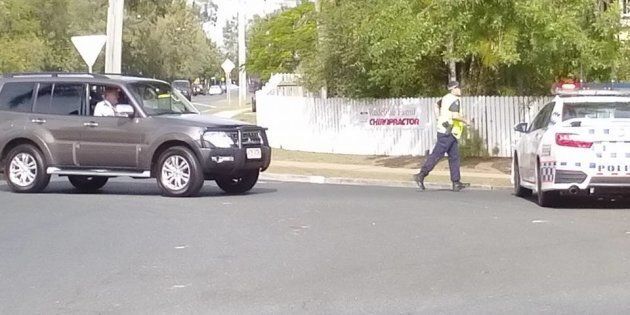 Police closed a number of streets in Redcliffe after a man with