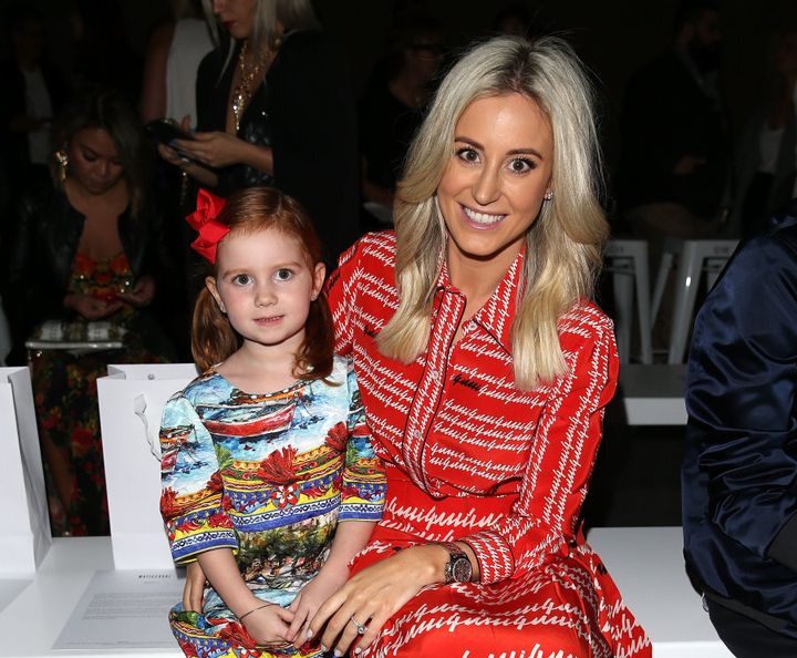 Roxy Jacenko and daughter Pixie Curtis attend Mercedes-Benz Fashion Week in 2016.