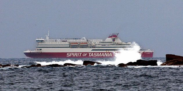 A search is underway after a man tumbled overboard in Bass Strait.