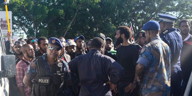 Protesters and police first clashed on June 8 in Port Moresby, Papua New Guinea.