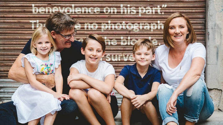 Sam Fletcher, with her husband Lachlan and their children, has launched a Kickstarter campaign to fund her TV doco series on Aussie entrepreneurs in New York.