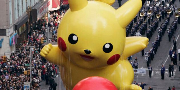 The Pikachu float makes its way along the Macy's Thanksgiving Day Parade route down Broadway in New York, November 22, 2007. REUTERS/Shannon Stapleton (UNITED STATES)