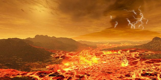 The sun as seen from the surface of Venus.