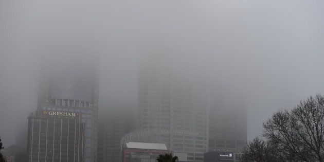Fog has settled in over Sydney