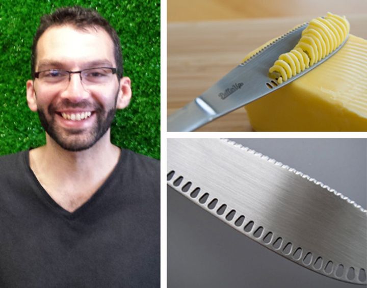 More than 1500 people crowdfunded industrial designer Sacha Pantschenko's idea for the ButterUp knife.