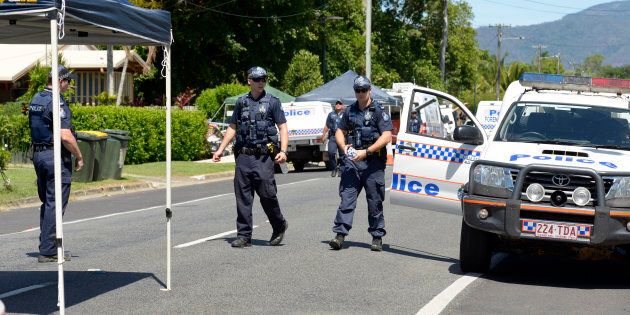 A Queensland Police press conference has been interrupted by the discovery of a deceased person.