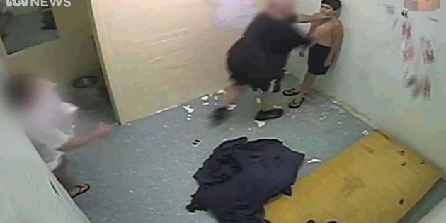 Youths being isolated and strapped to mechanical chairs and six boys being tear-gassed at the Don Dale Youth Detention Centre in Darwin. Photo: ABC Four Corners